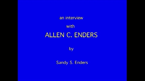 Thumbnail for entry Allen Enders