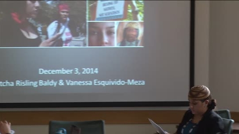 Thumbnail for NAS Brown Bag Lecture Series - Fall 2014: Vanessa Esquivido 12-3-14