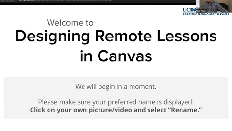 Thumbnail for entry ATS Webinar: Designing Remote Lessons in Canvas
