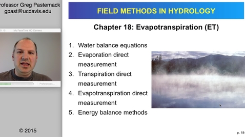 Thumbnail for entry HYD151: Evapotranspiration Measurement