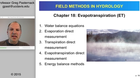Thumbnail for HYD151: Evapotranspiration Measurement
