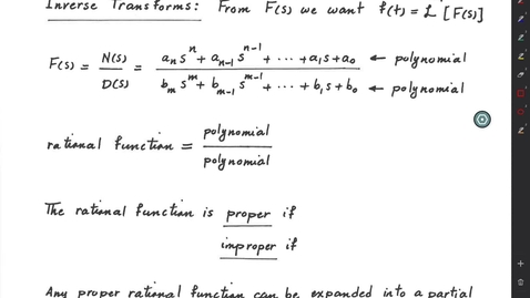 Thumbnail for entry Laplace Transform (Part 2): Laplace Inverse