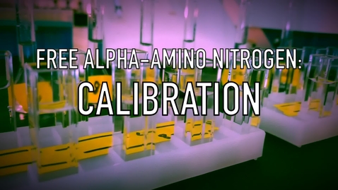Thumbnail for VEN123L Video 5.2 - Free Alpha-Amino Nitrogen - Calibration
