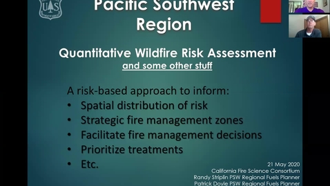 Thumbnail for entry CFSC_UCD Webinar: Wildfire Risk_Mapping, 5/21/20