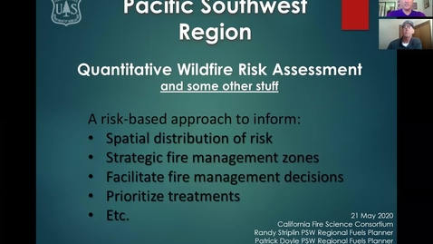 Thumbnail for CFSC_UCD Webinar: Wildfire Risk_Mapping, 5/21/20