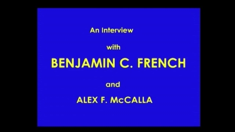 Thumbnail for entry Benjamin French