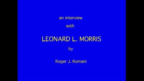 Thumbnail for entry Leonard Morris