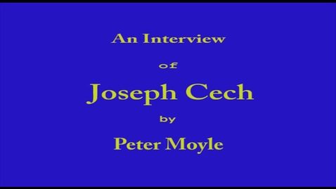 Thumbnail for entry Joseph Cech
