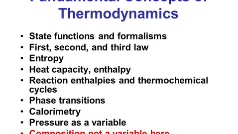 Thumbnail for Thermochemistry Crash Course 1a