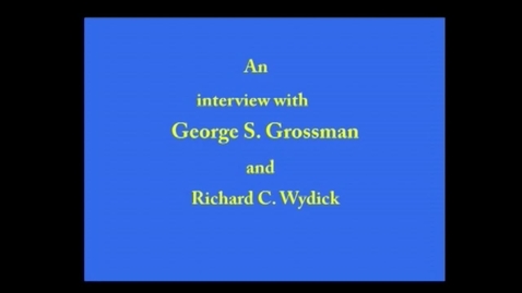 Thumbnail for entry George Grossman