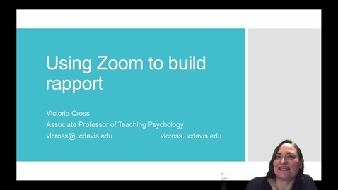 Thumbnail for SITT 2020 Faculty Talk - Using Zoom to Build Rapport