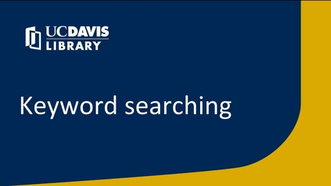 Thumbnail for Keyword Searching