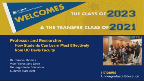 Thumbnail for EDU 98 - Guest Lecture - Carolyn Thomas - August 6, 2019
