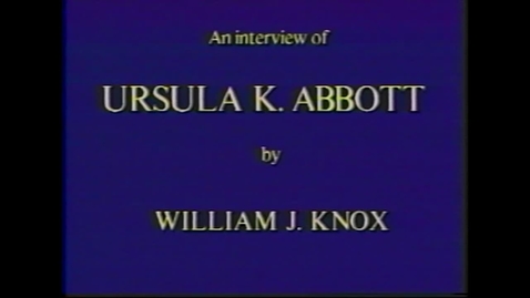 Thumbnail for Ursula Abbott