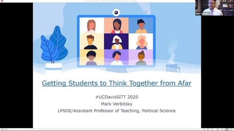 Thumbnail for entry SITT- Getting Students to Think Together from Afar - Dr. Mark Verbitsky