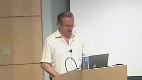 Thumbnail for Storer Lecture - Andras Nagy 05-08-2007