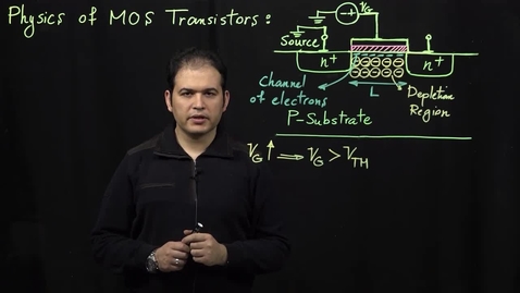 Thumbnail for MOS Transistors (Part 2: Basics of Operation (continued))