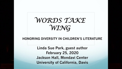 Thumbnail for 2020 Words Take Wings - Linda Sue Park - Feb 25 2020_new