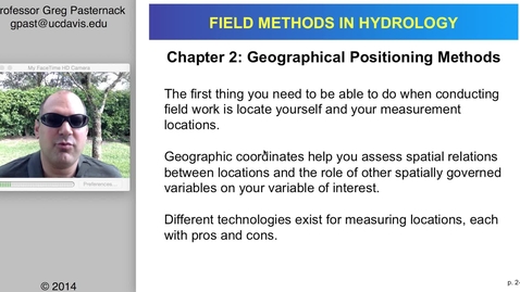 Thumbnail for entry HYD151: Geographical Positioning Methods