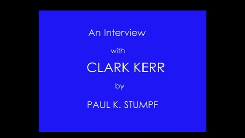Thumbnail for entry Clark Kerr