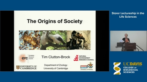 Thumbnail for entry Storer Lecture - Tim Clutton-Brock  4-15-15