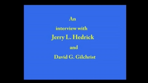Thumbnail for entry Jerry Hedrick