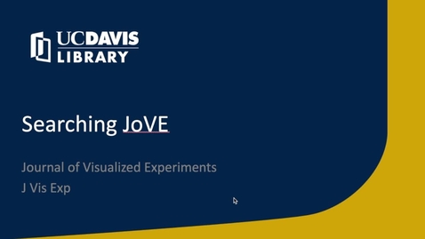 Thumbnail for JoVE searching