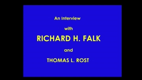 Thumbnail for entry Richard Falk