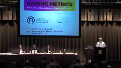 Thumbnail for entry Gaming Metrics - University Rankings:  Game or Cooking? Panel (02-04-2016)