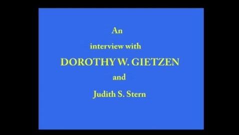 Thumbnail for entry Dorothy Gietzen