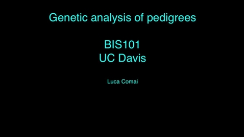 Thumbnail for entry Genetic analysis of pedigrees