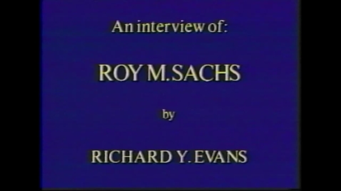 Thumbnail for Roy Sachs