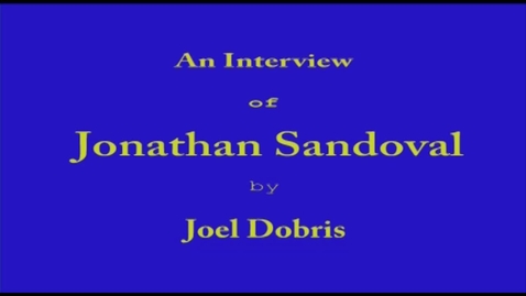 Thumbnail for entry Jon Sandoval