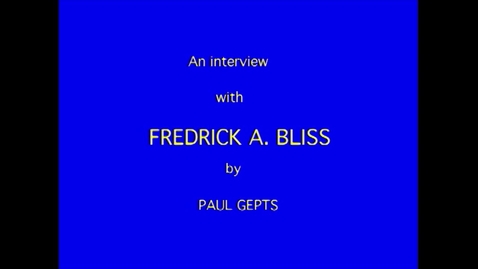 Thumbnail for entry Fredrick Bliss