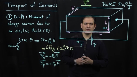 Thumbnail for entry Basics of Semiconductor Physics (Part 6: Drift Current (continued))