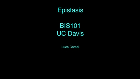 Thumbnail for entry Epistasis