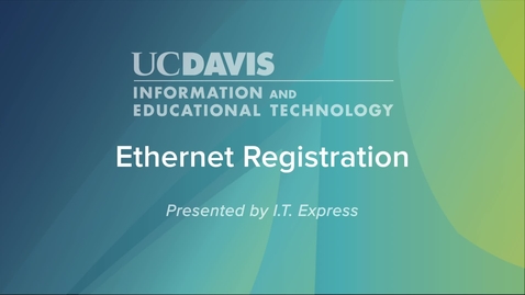 Thumbnail for Ethernet Registration