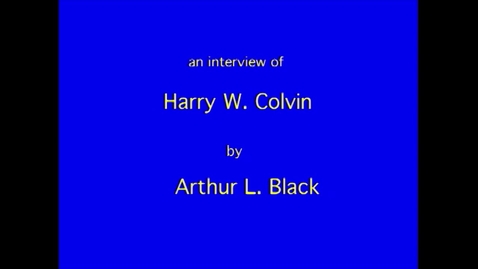Thumbnail for entry Harry Colvin