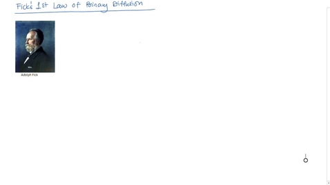 Thumbnail for Fick's 1st Law of Binary Diffusion