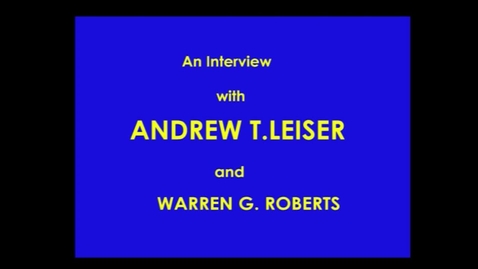 Thumbnail for entry Andrew Leiser