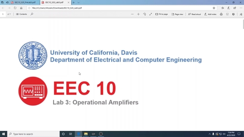 Thumbnail for entry EEC10 Lab 4 - Op Amps and Microphones