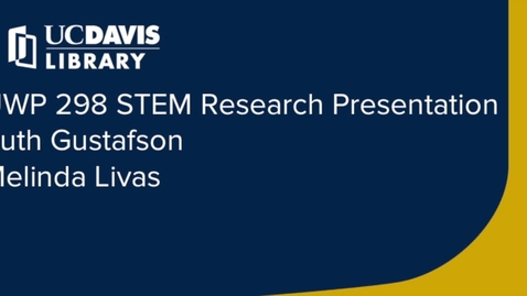Thumbnail for UWP 298 STEM Research