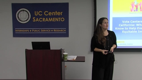 Thumbnail for UC Capitol Speaker Series - Mindy Romero - 08-29-2017