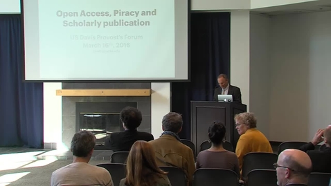 Thumbnail for entry Open Access, Piracy and Scholarly Publication - Christopher Kelty (3-16-16)