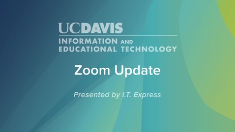 Thumbnail for How do I update my Zoom Application