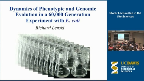 Thumbnail for entry Storer Lecture - Richard Lenski 10-8-15