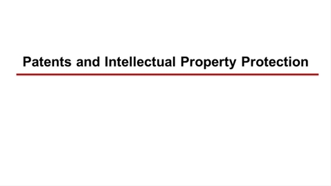 Thumbnail for entry Patents and Intellectual Property