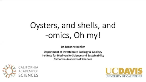 Thumbnail for entry BML - Dr. Roxanne Banker: Oysters, and shells, and -omics, Oh My!