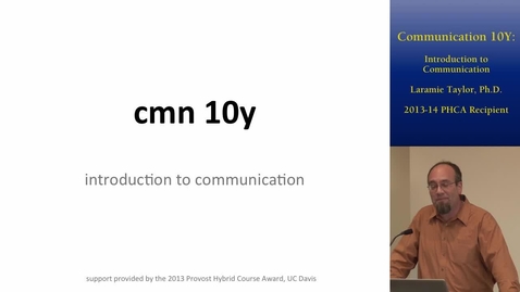 Thumbnail for Communications 10Y: Introduction to Communications | Online and Hybrid Showcase 2014