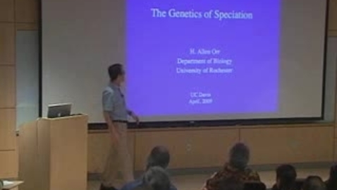 Thumbnail for Storer Lecture - Allen Orr 04-21-2009